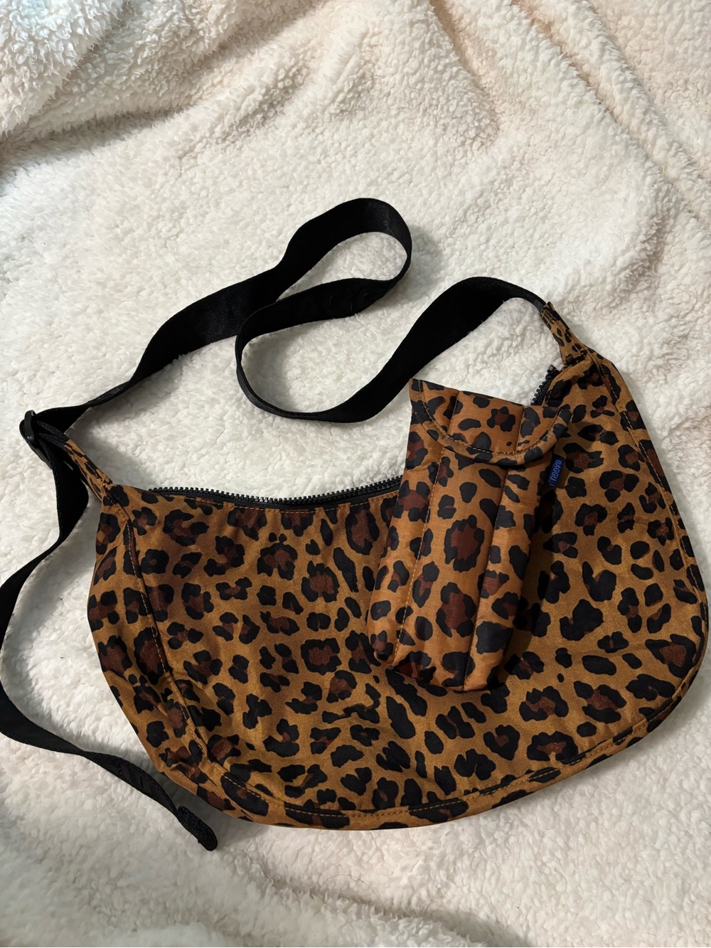 Leopard Print Crossbody Bag - Brown